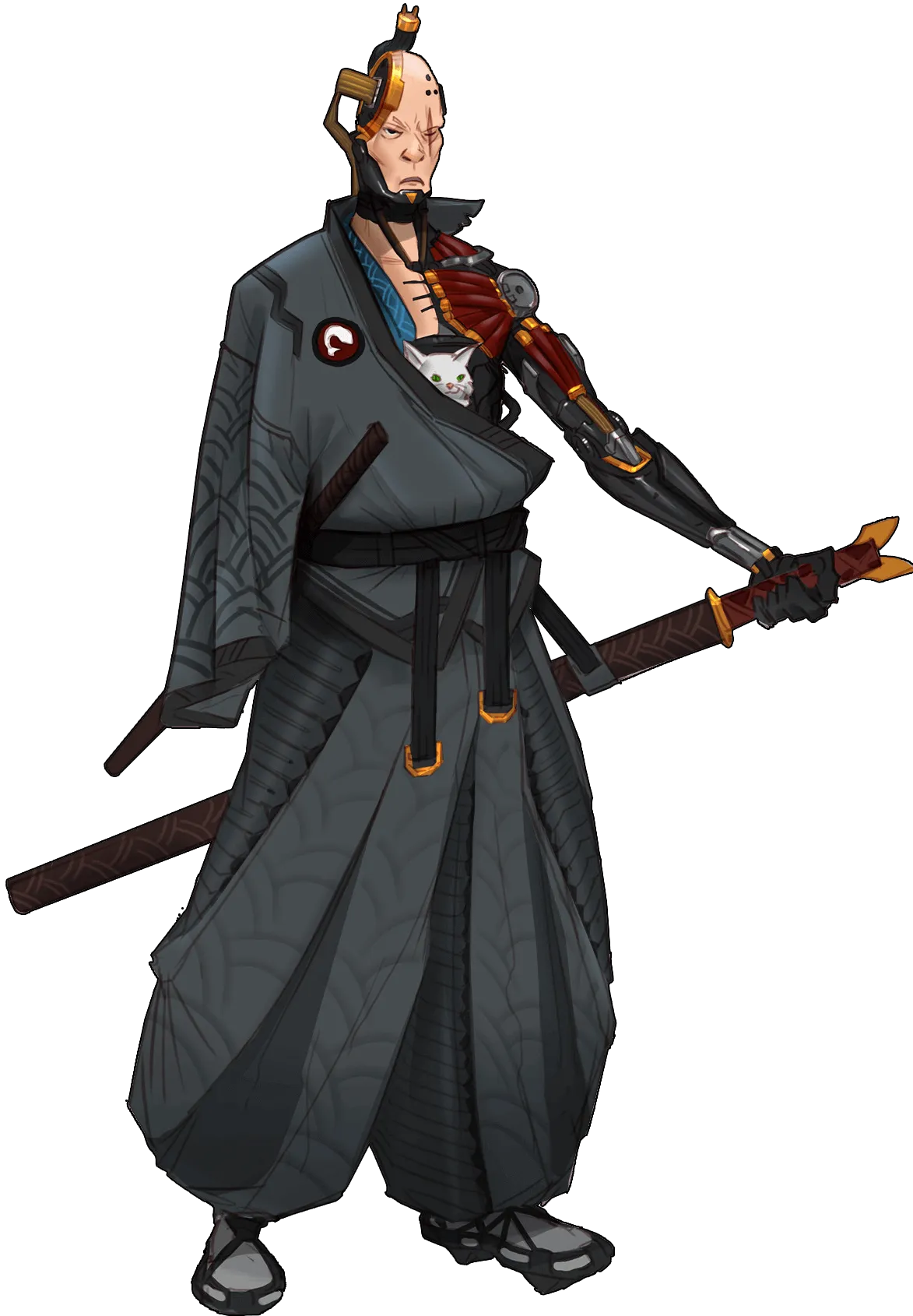 A samurai master character featured in Ghost Modem