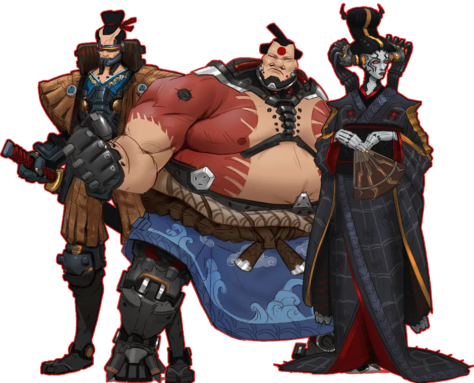 A collage of characters from Ghost Modem