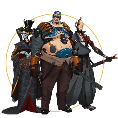 A trio of story important characters from Ghost Modem