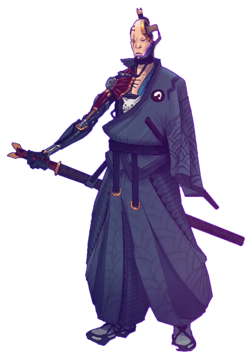 A samurai character from the video game Ghost Modem