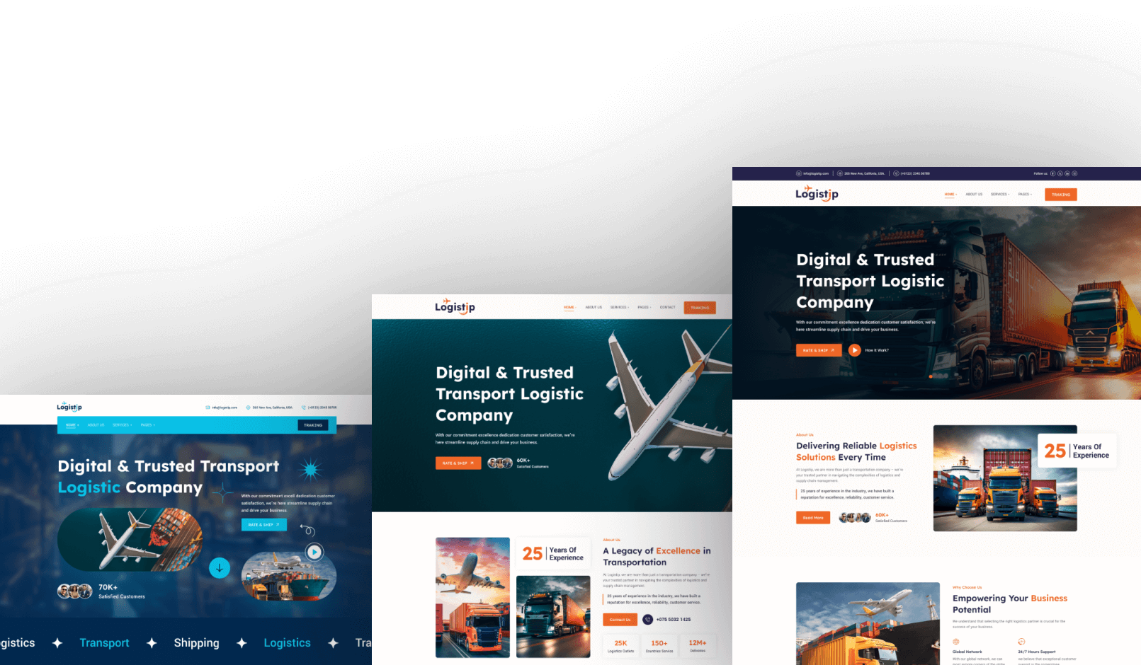 Alertwise Convoy - Logistics and Transportation Website Template Preview
