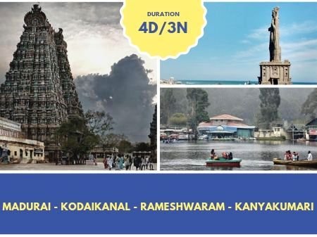 Madurai Kodaikanal Kanyakumari Bus Package from Tirupati